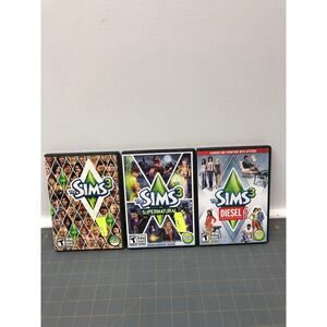 Lot of 3 Sims PC Games The Sims 3, Sims 3 Supernatural & Sims 3 Diesel Stuff